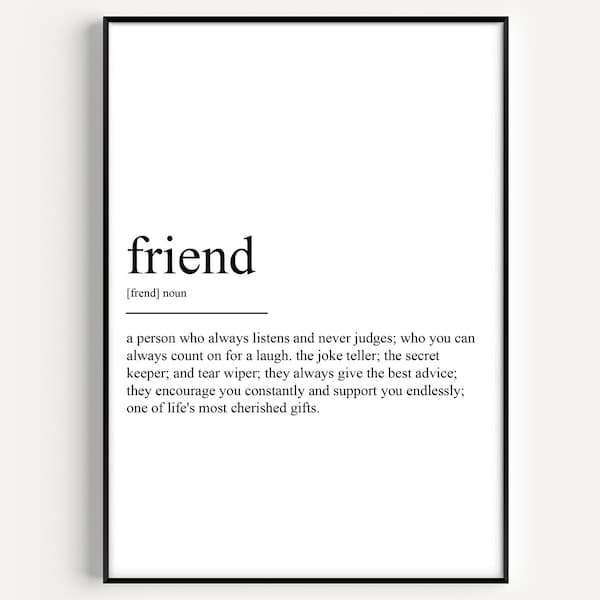Friend Definition Print - Version 2