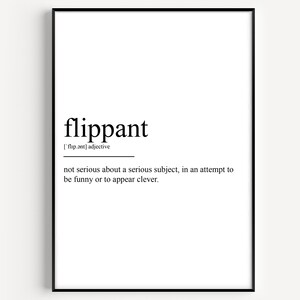 Flippant Definition Print