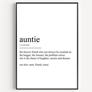 Tante Definition Print
