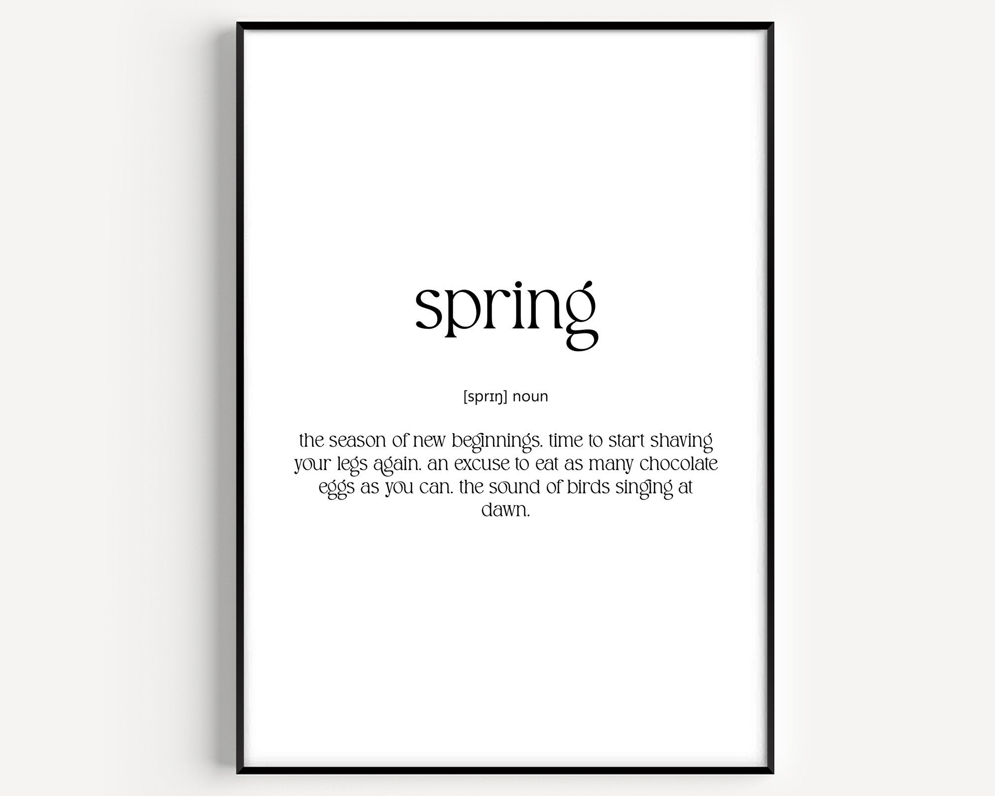 Spring Defenition Spring Definition Print - Etsy