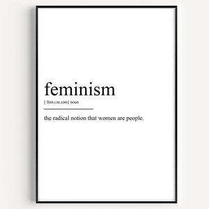 Impression de définition de féminisme