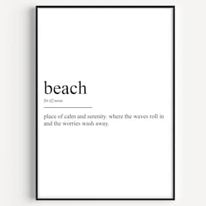 Beach Definition Print