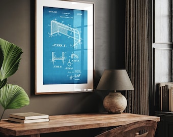 Football Goal 1937 Patent Blueprint Art Print