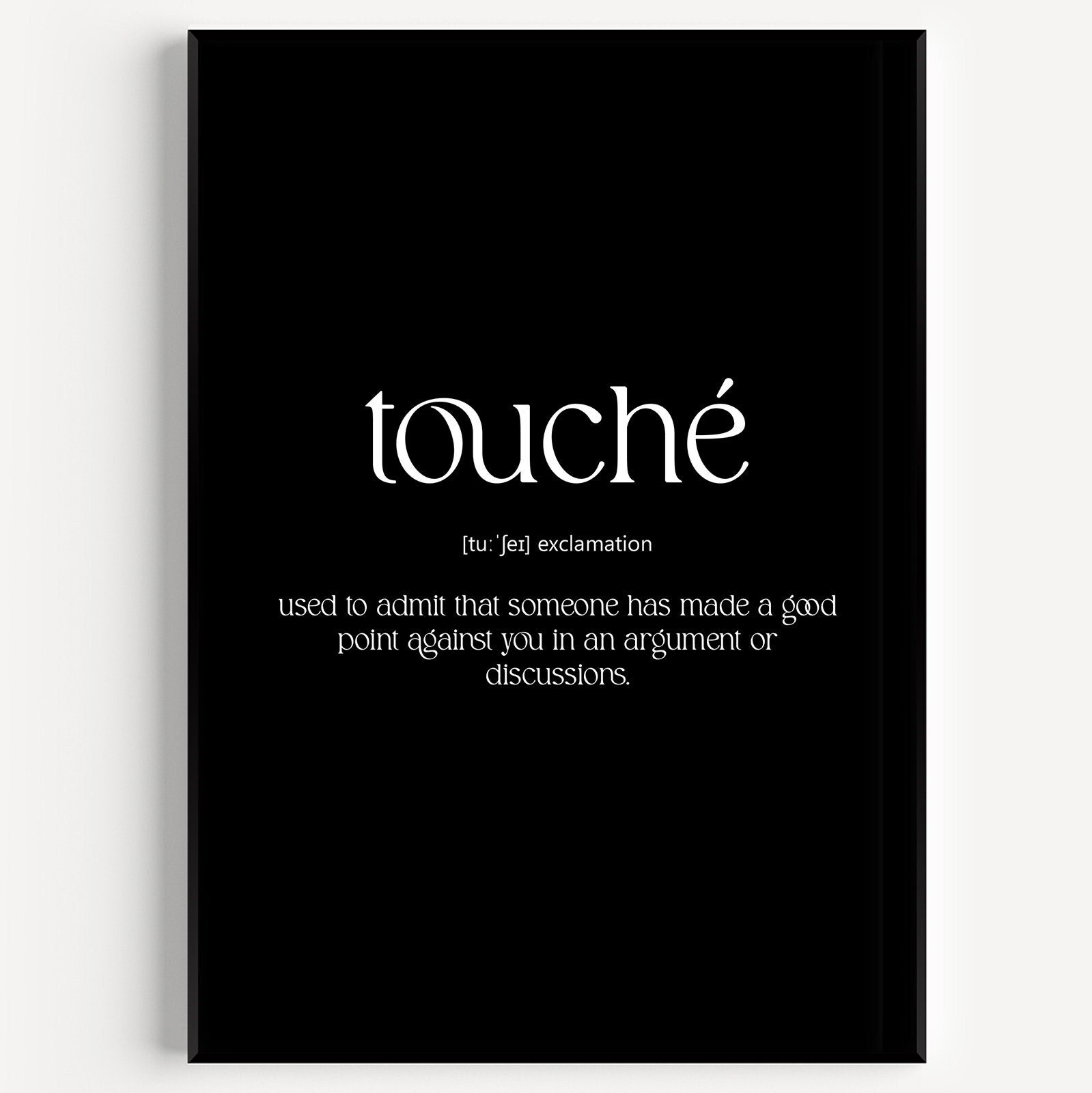Touche Definition Print - Etsy, image size:1599x1600