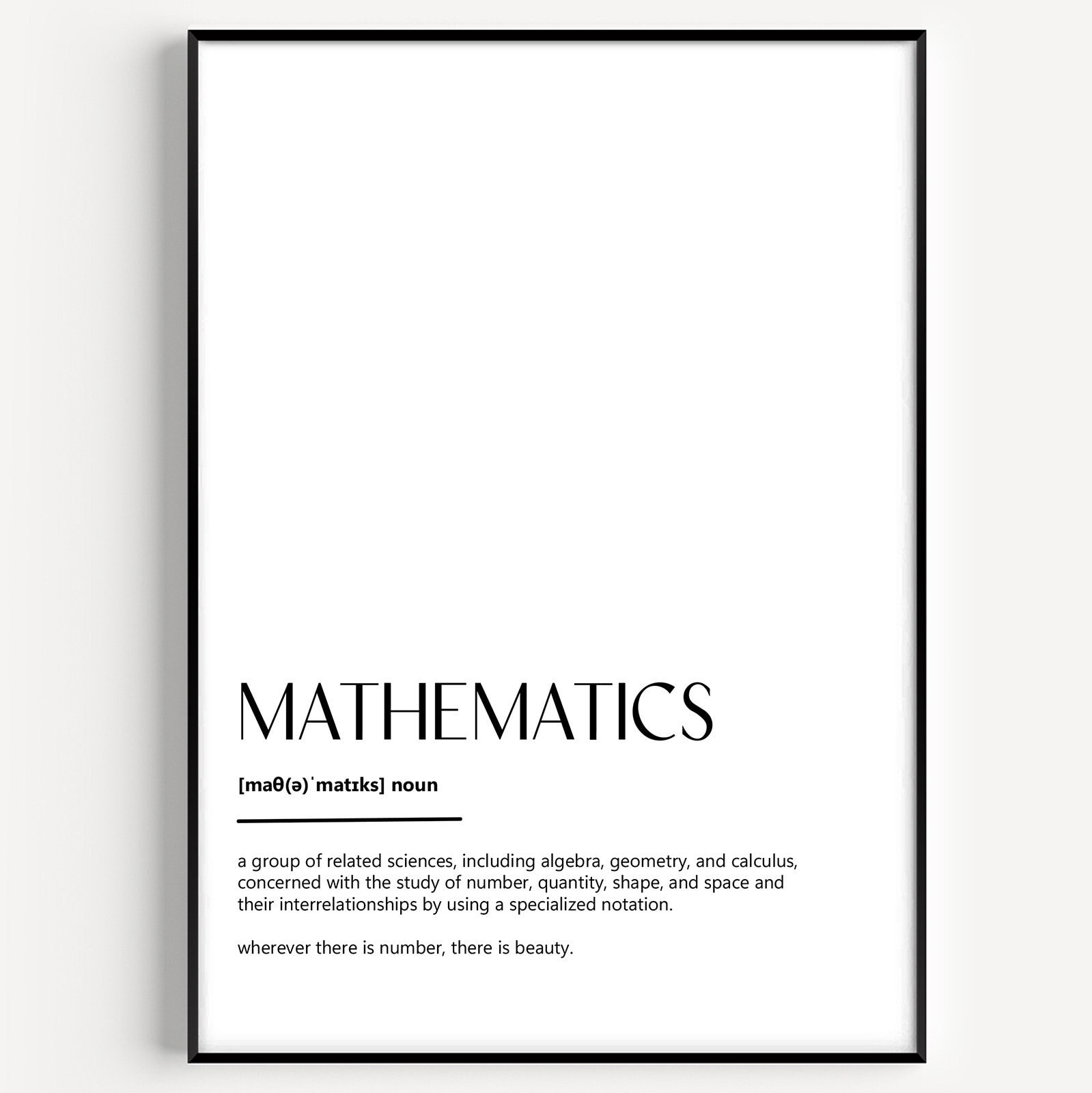 Def Print In Math Mathematics Definition Print - Etsy UK