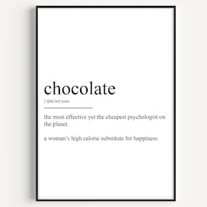 Chocolate Definition Print