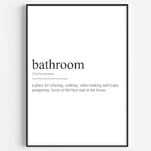 Bathroom Definition Print