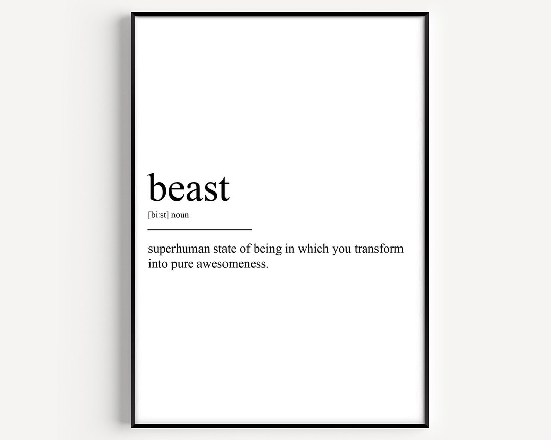 Beast Definition Print - Etsy