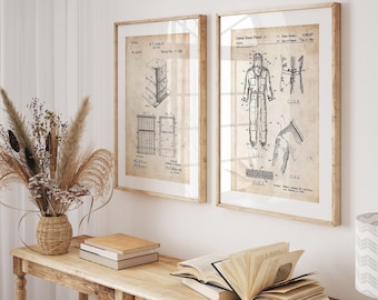 Set di 2 stampe di brevetti di apicoltura, decorazioni murali per la casa di campagna, regali per apicoltori, decorazioni agricole, poster per agricoltori, arte del miele, stampe per la cucina