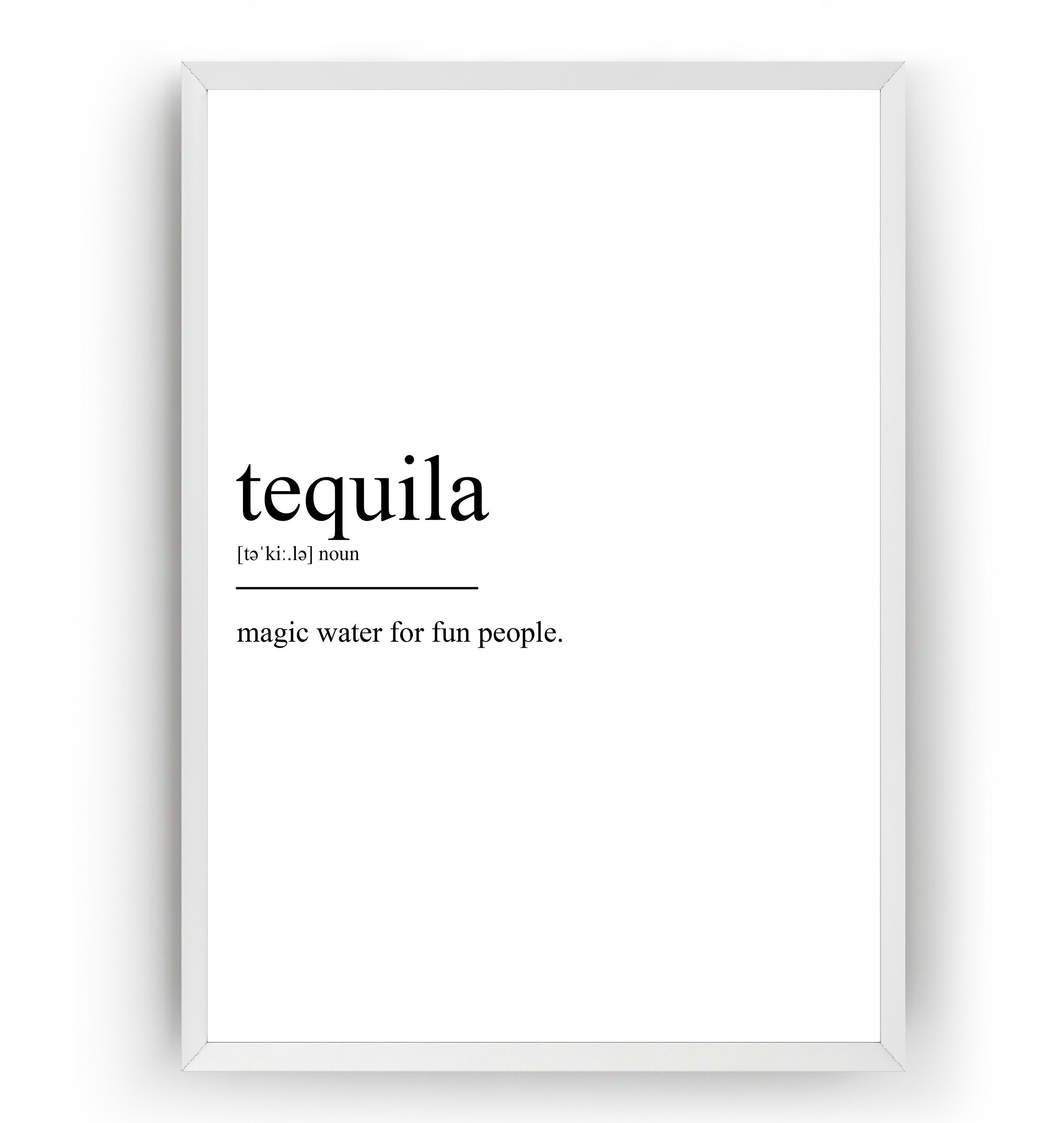 Tequila Definition Print Etsy