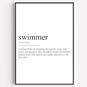 Swimmer Definition Print