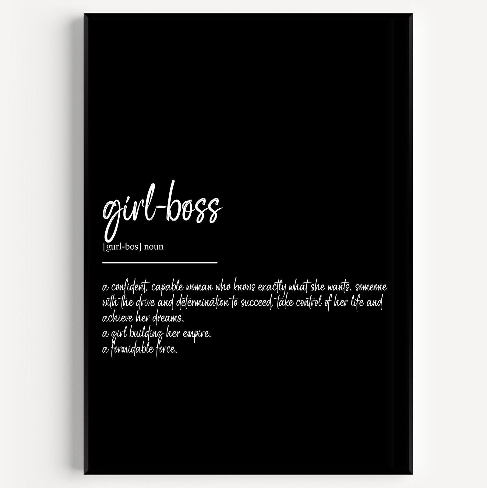 Girl Boss Definition Print - Version 2 - Etsy