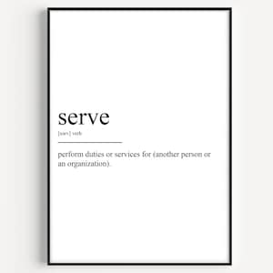 Serve Definition Print