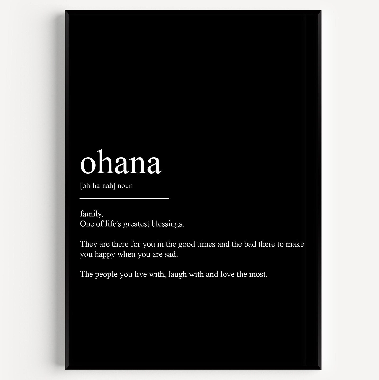 Ohana Version 2 Definition Print - Etsy