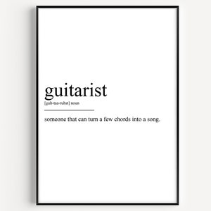 Guitarist Definition Print