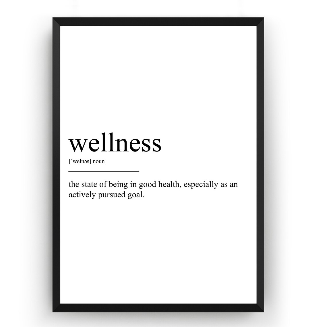 Wellness Definition Print Etsy