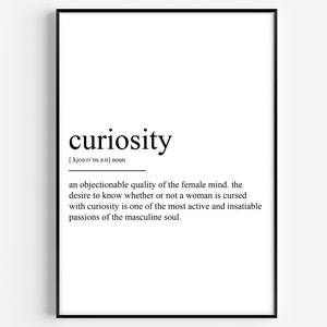 Curiosity Definition Druck