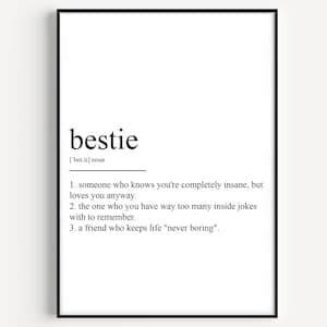 Bestie Definition Druck - Version 2