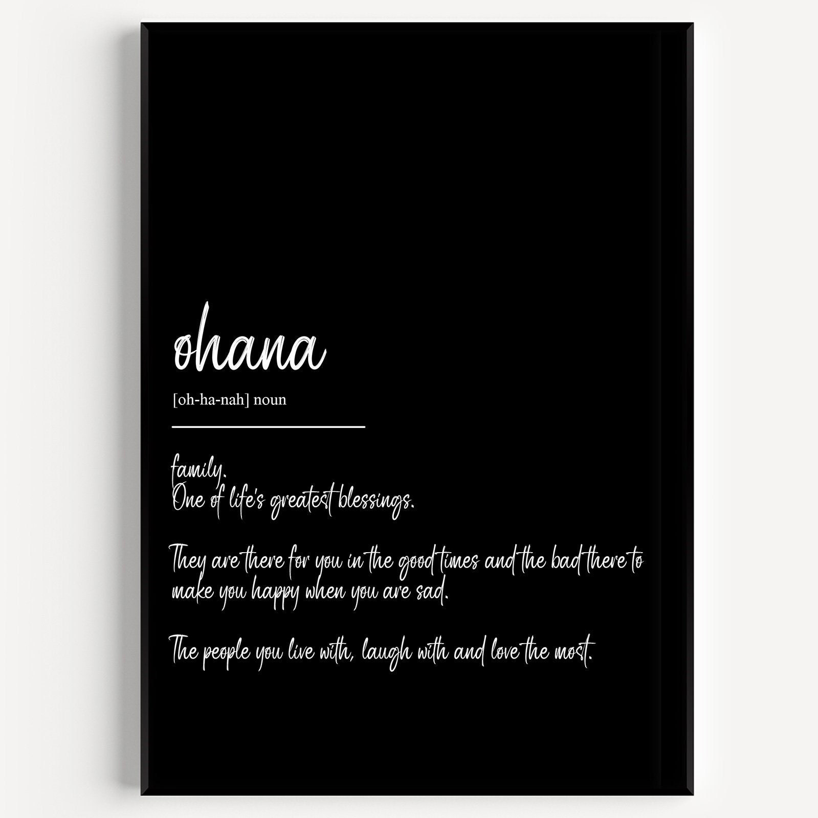 Ohana Version 2 Definition Print - Etsy