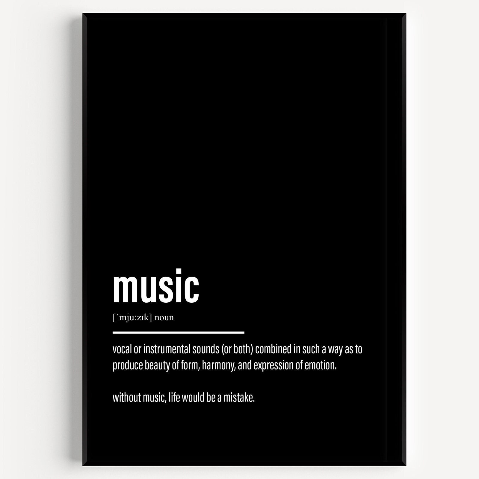 Music Definition Print - Etsy