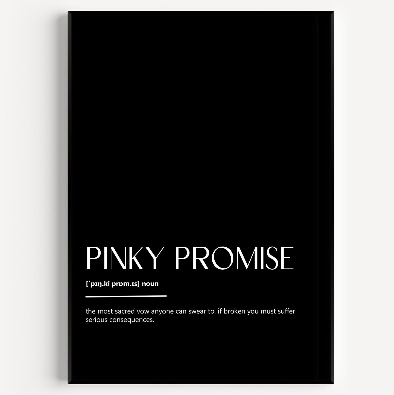 Pinky Promise Definition Print - Etsy