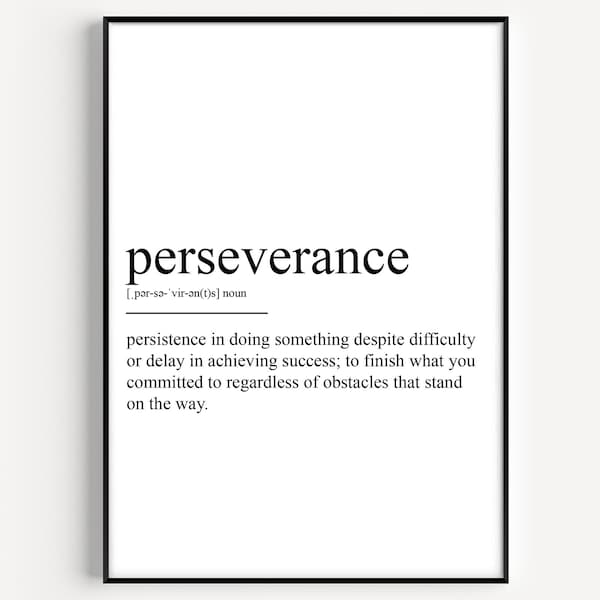 Perseverance Definition Print