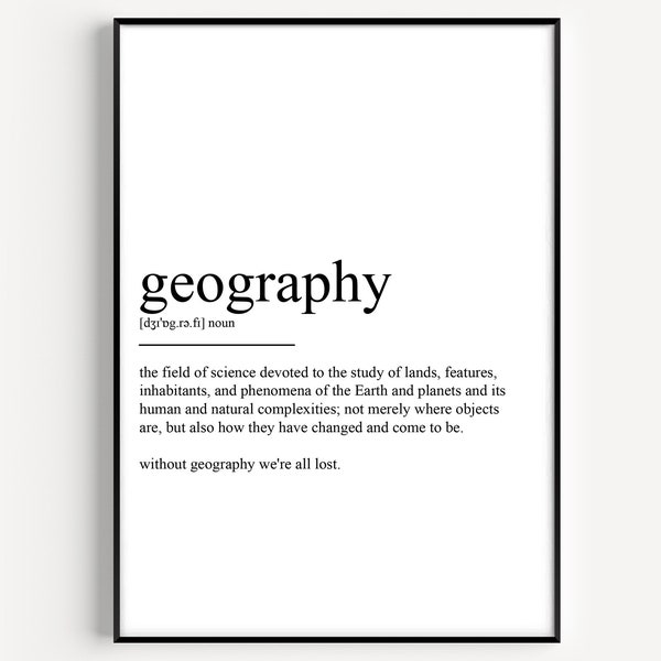 Geography Definition Print