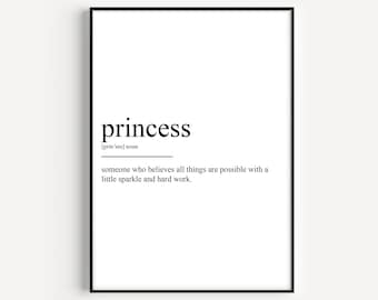 Princess Definition Print