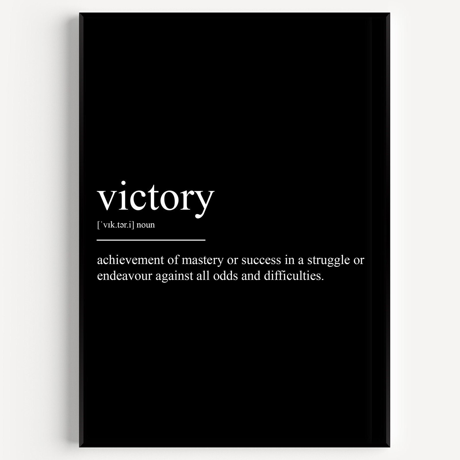 Victory Definition Print - Etsy