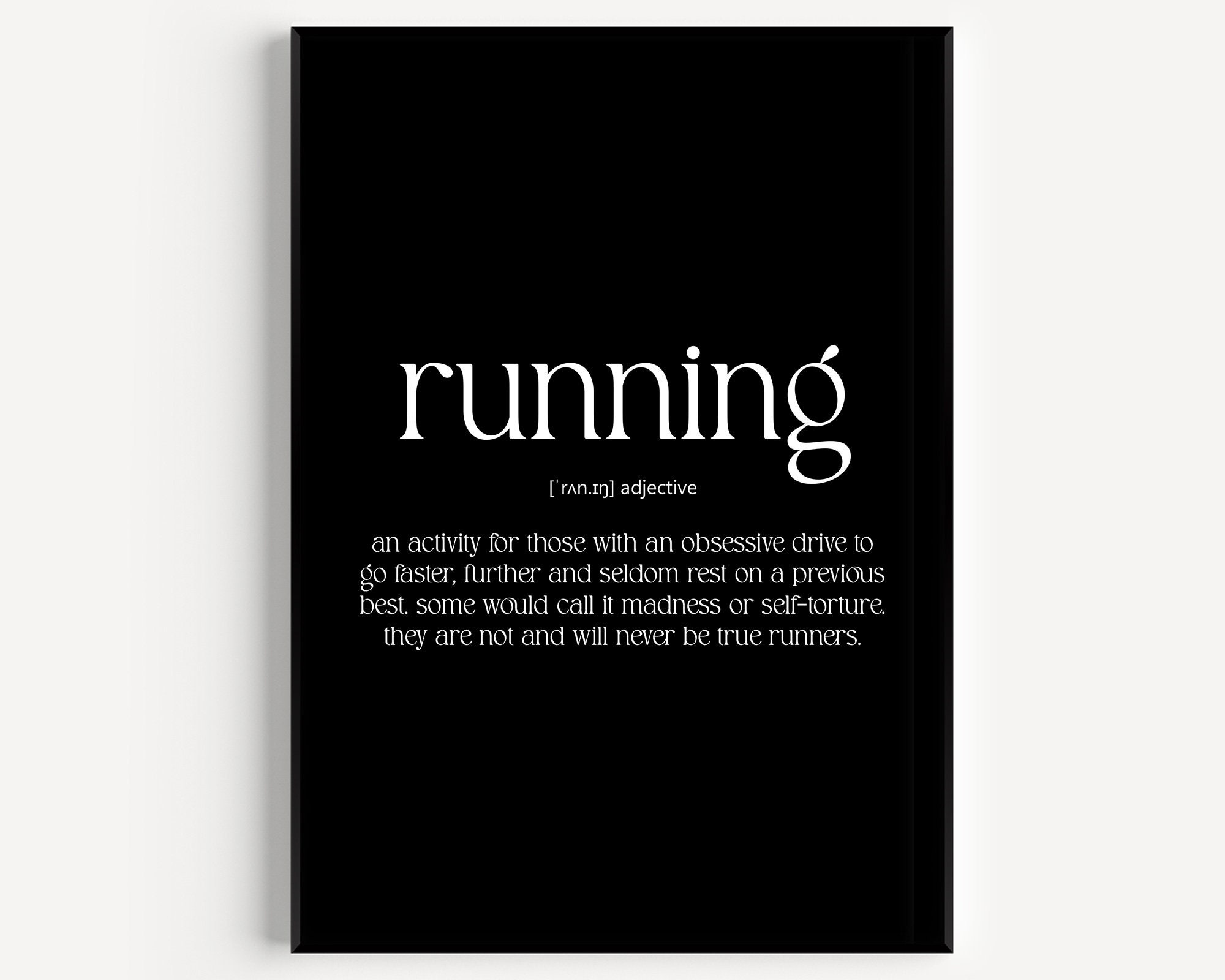 Running Definition Print - Etsy