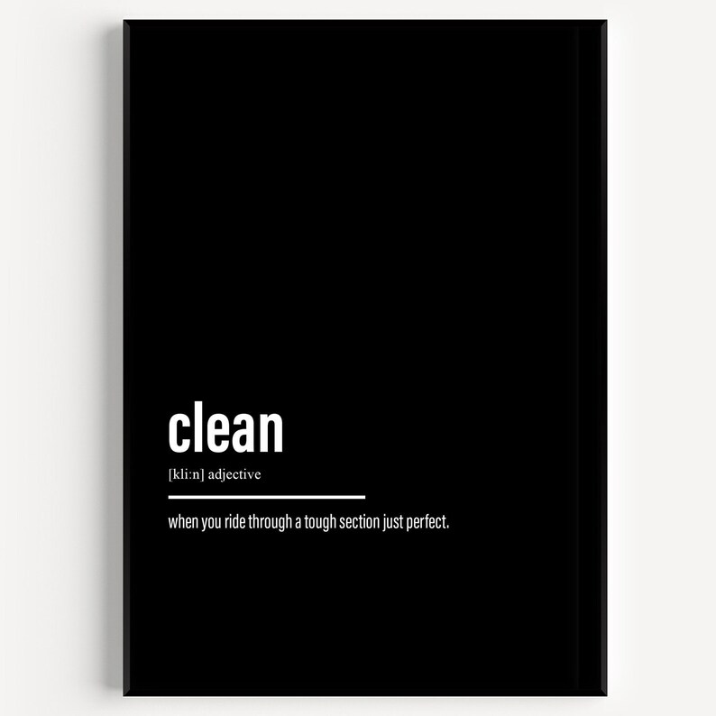 Clean Definition Print - Etsy