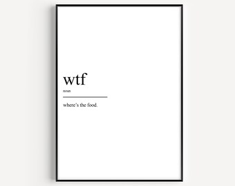 WTF Definition Print
