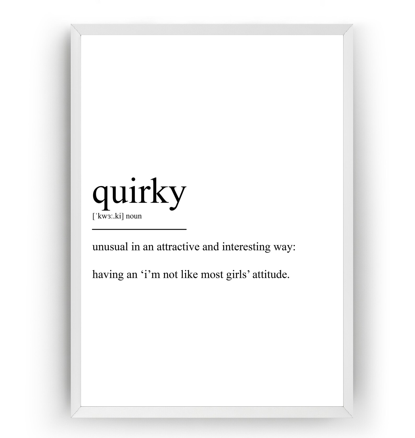 Quirky Definition Print - Etsy UK