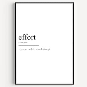 Effort Definition Print
