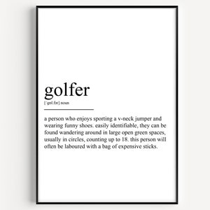 Golfer Definition Print