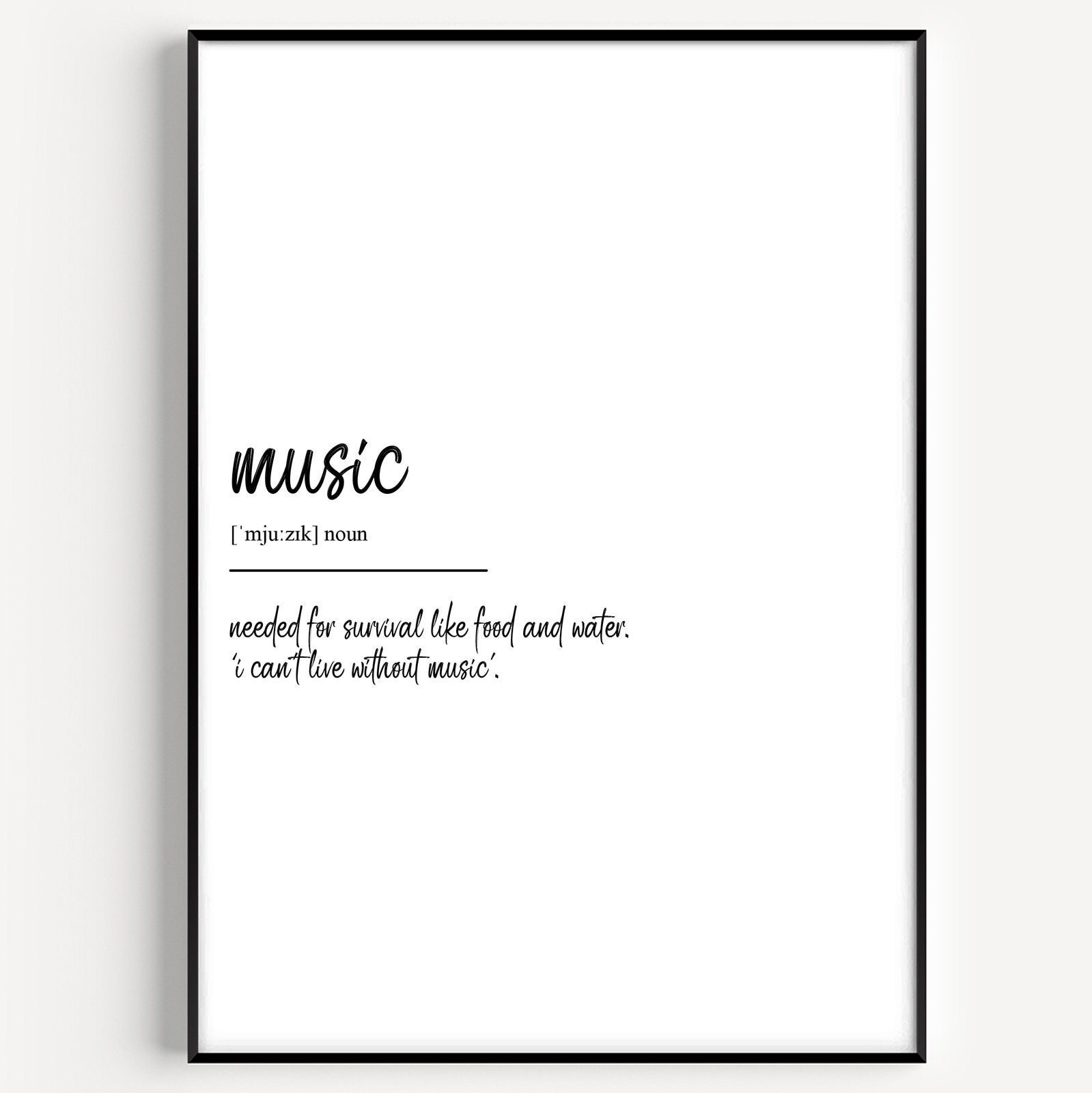 Music Definition Print - Version 2 - Etsy