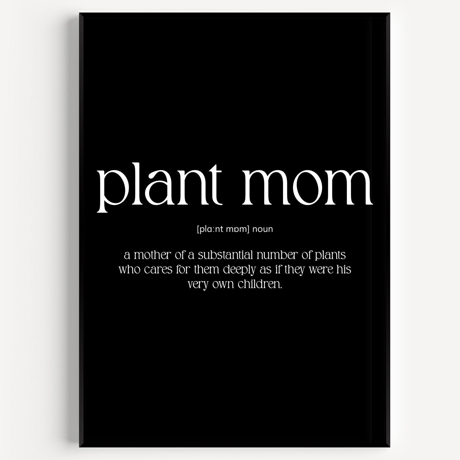 Plant Mom Definition Print - Etsy Israel