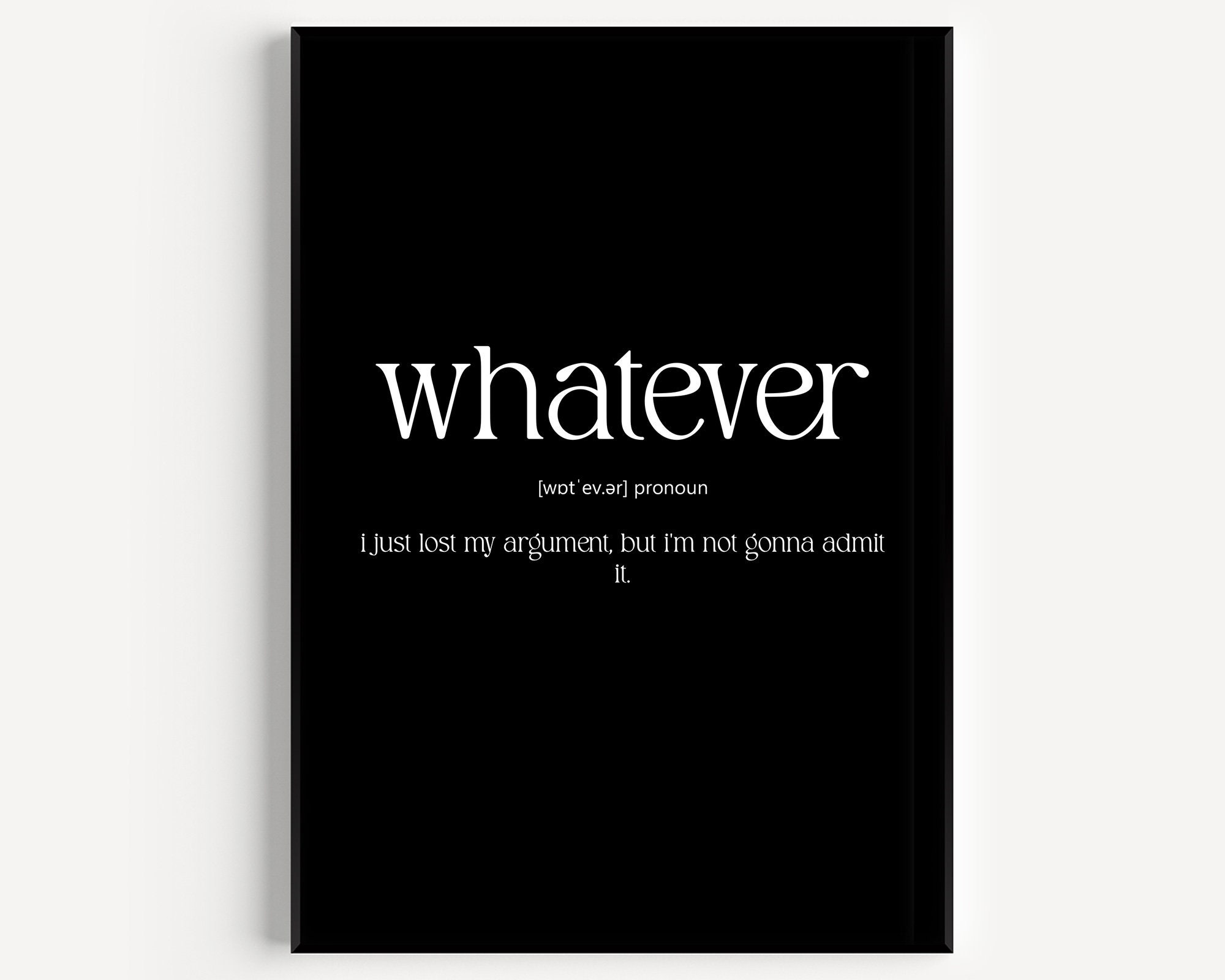 Whatever Definition Print - Etsy