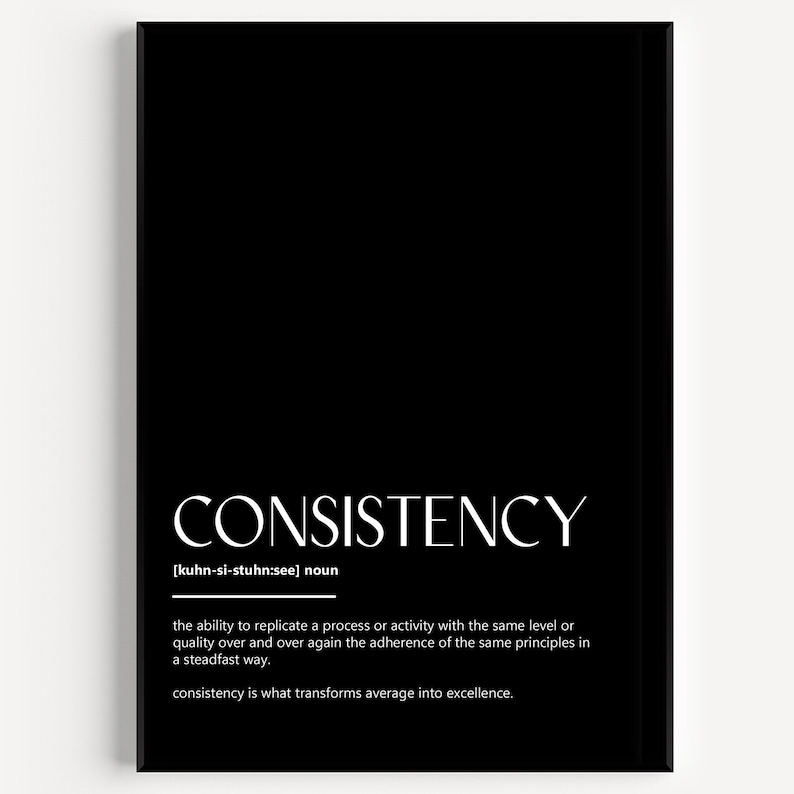 Consistency Definition Print - Etsy