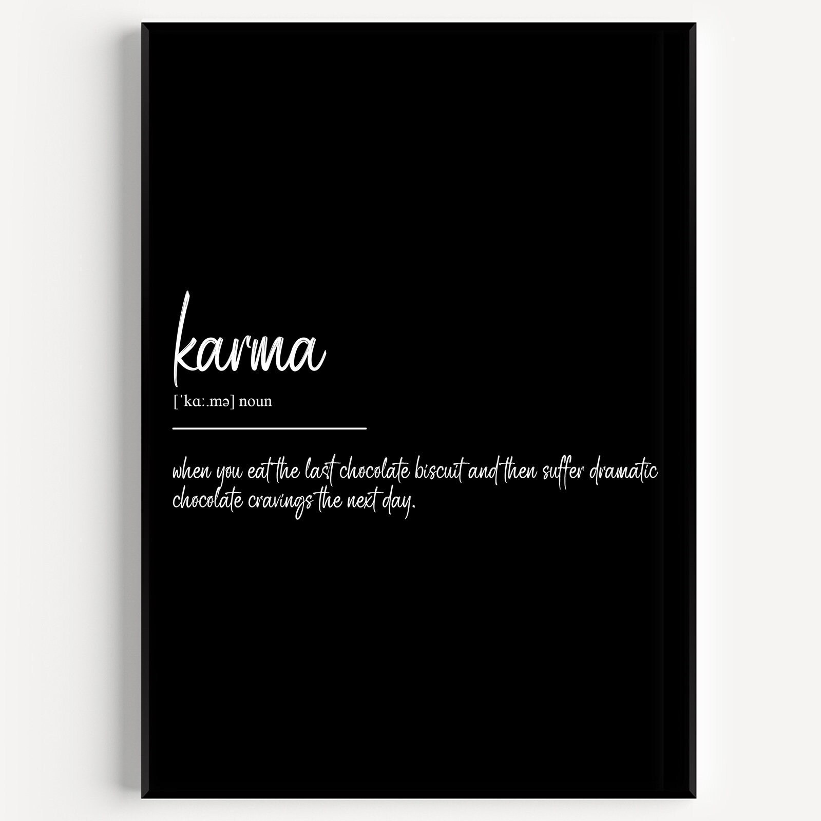 Karma Definition Print - Etsy