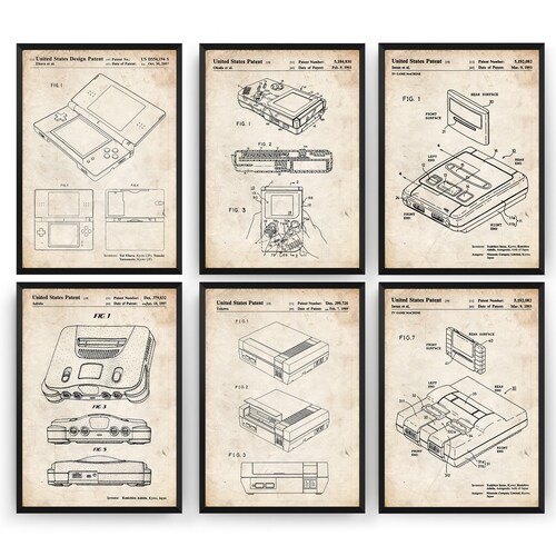 Vintage Video Games Patent Prints 6 Unframed Photos Wall Art - Etsy