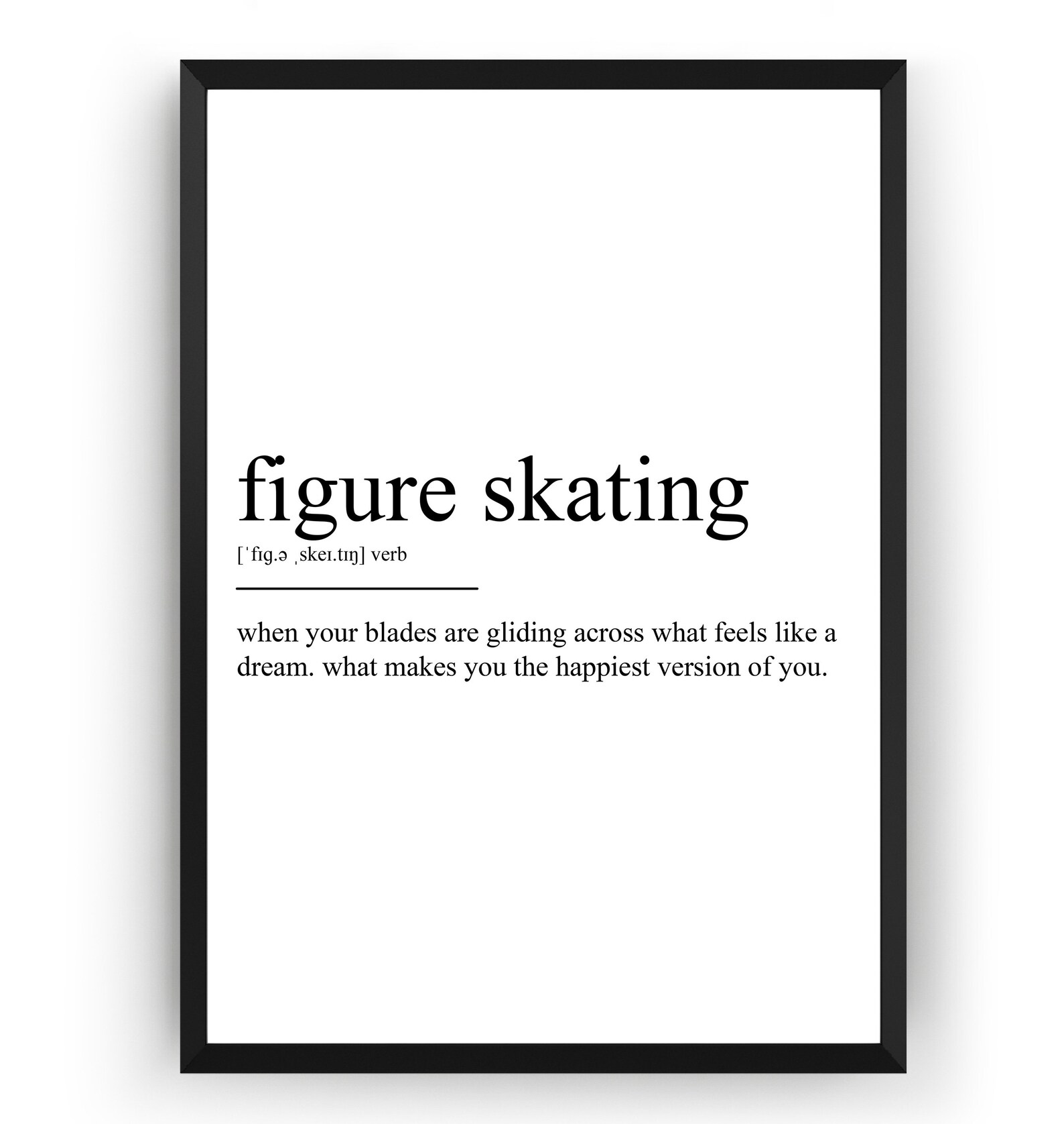 Figure Skating Definition Print Etsy