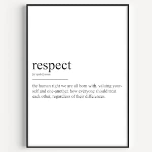 Respect Definition Print