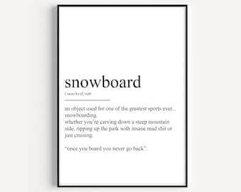 Snowboard Definition Print