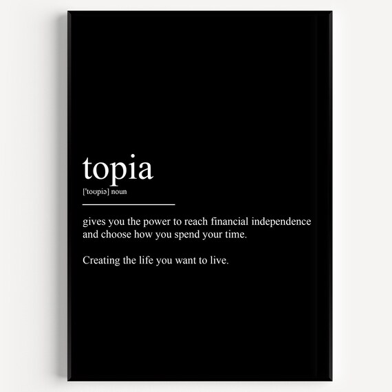 Topia Definition Print - Etsy