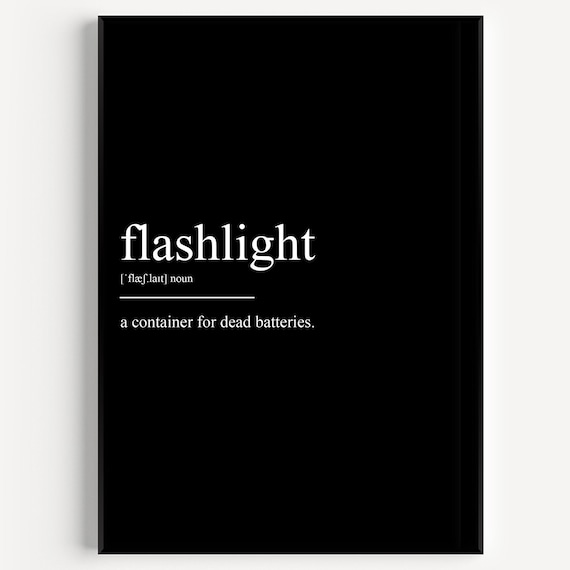 Flashlight Definition Print Etsy