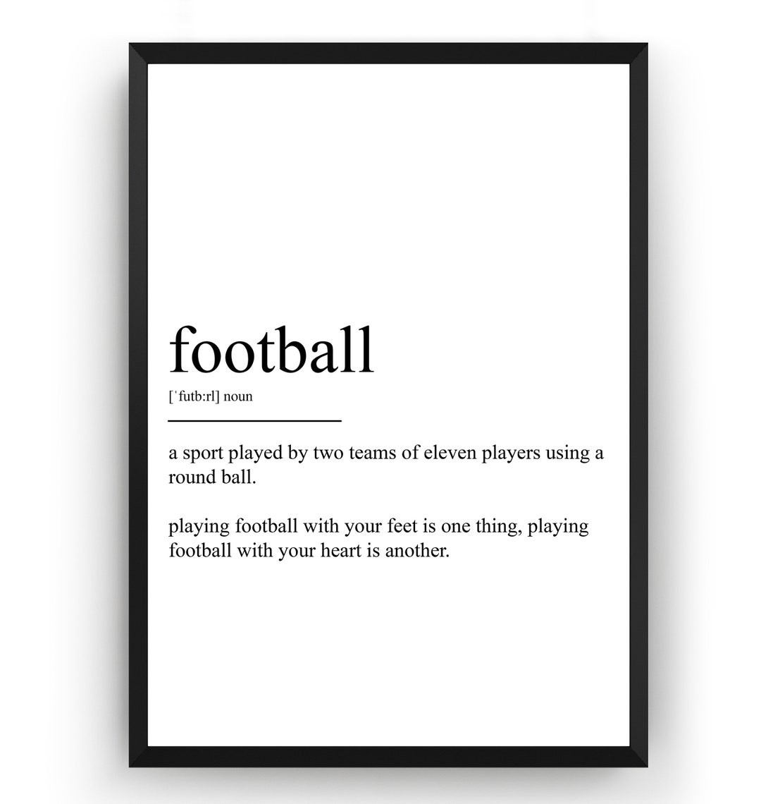 Football Definition Print Etsy