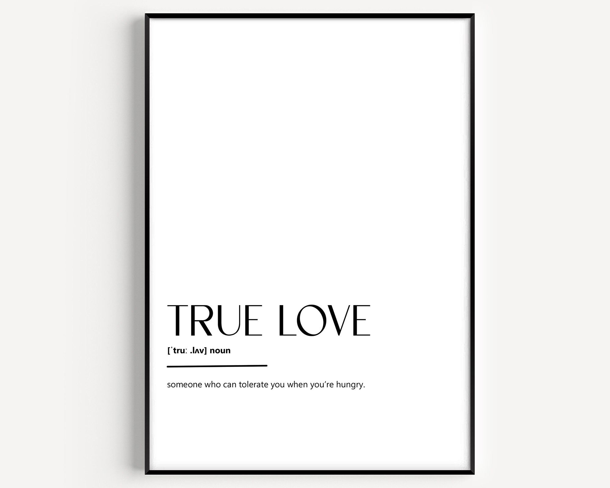 True Love Definition Print -  Israel