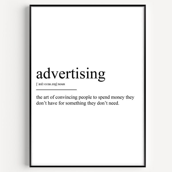 Advertising Definition Print