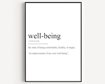Well-Being Definition Print